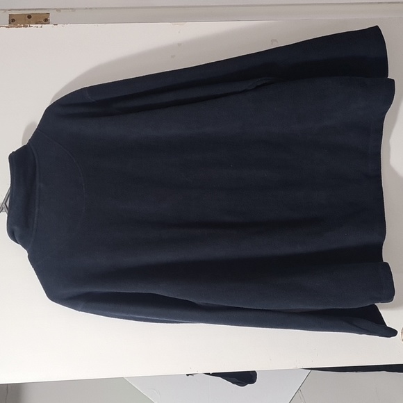 Sweater Jacket full zip up net Sweater with side pockets Navy blue Large - Picture 6 of 6